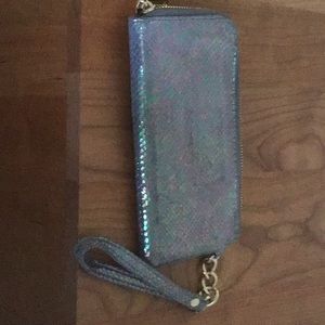 Deux lux iridescent wristlet
